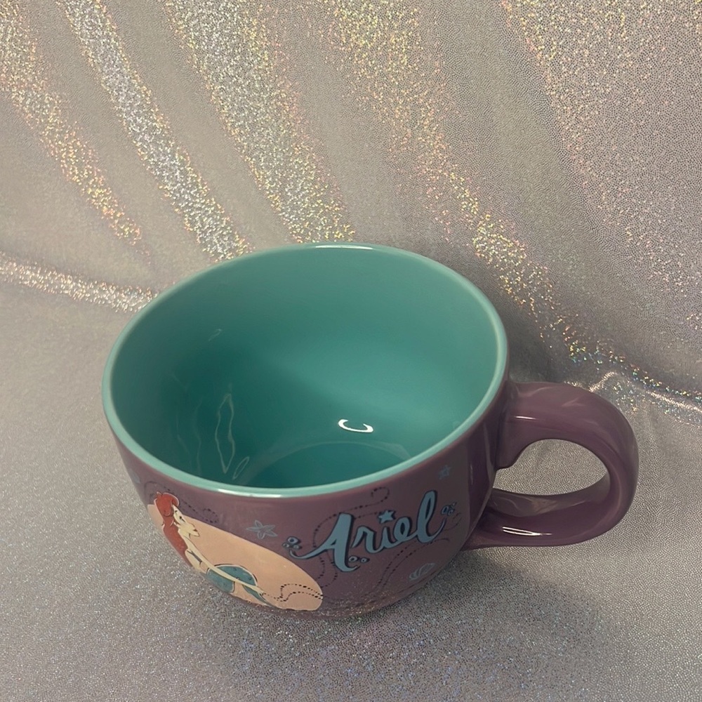 Disney Ariel mug large cup size drinkware sipper purple blue mermaid movie - Picture 3 of 7